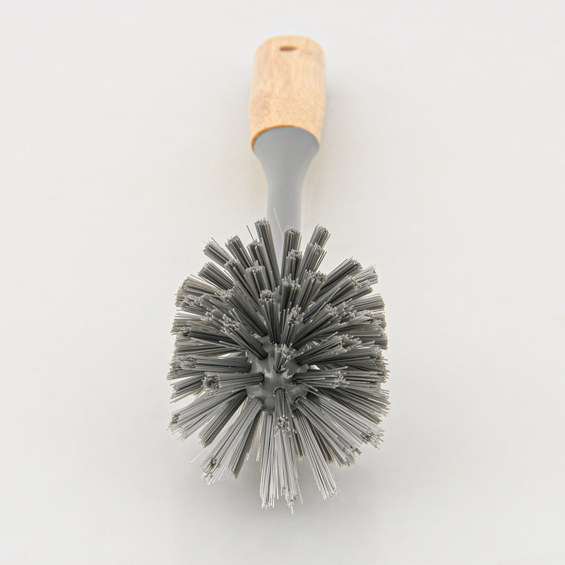 Brosse Pour Bouteille Grise En Plastique Bambou L Incroyable